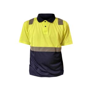 POLERA PIQUE BICOLOR AMARILLO FLUOR MC LOGISTIC